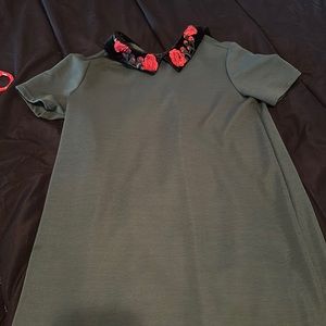 Velvet embroidered collar Zara Trafaluc dress